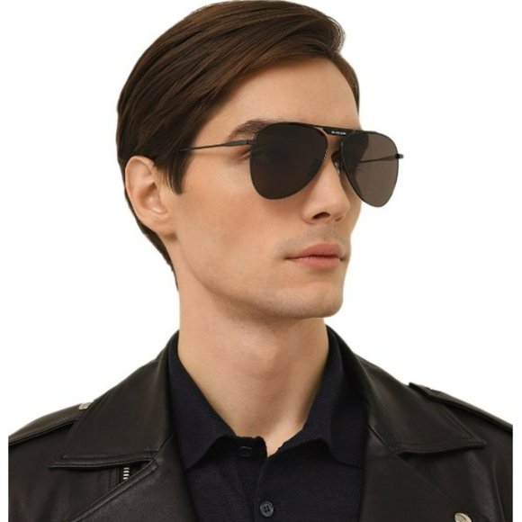 Balenciaga BB0244S 001 BRAND NEW Sunglasses Gray Pilot Unisex BB 0244S main image 13